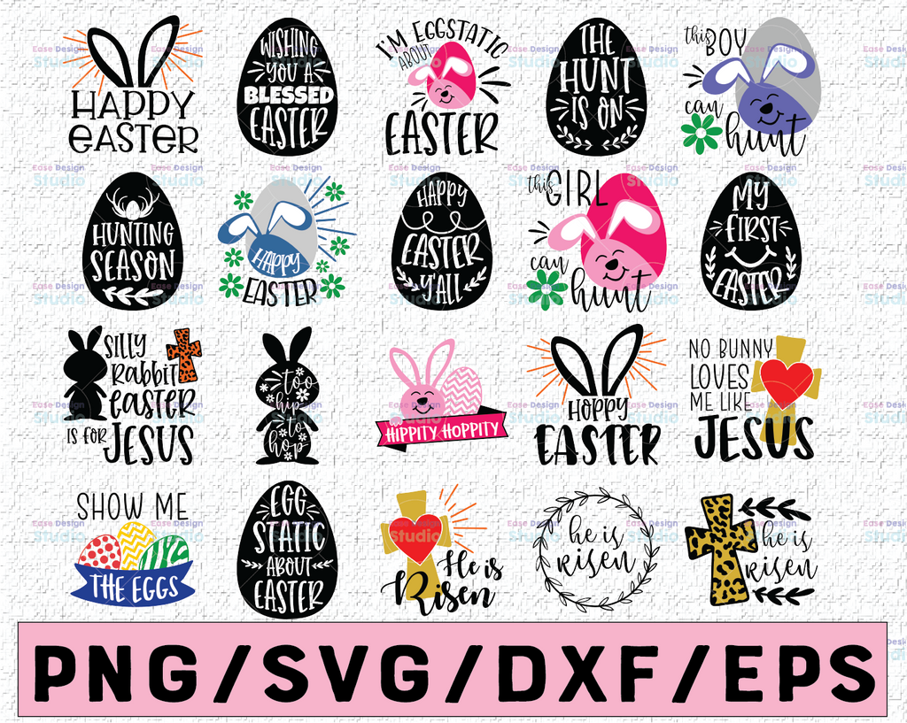 BUNDLE - Easter, Easter Svg, He is Risen, He is Risen Svg, Cross Bundle, Cross Bundle SVG, Easter, Blessed, Risen, Easter SVG
