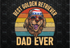 Best Dog Dad Ever Golden Retriever Retro Vintage png, digital download prints,Golden Retriever, Gift Of  Golden Retriever png, Dog png, Animal Lover png, Father’s Day