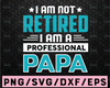 I'm Not Retired I Am A Professional Papa SVG Cut File, fathers day svg, papa svg, new grandpa svg, new baby svg, png, jpg, dxf, eps,digital