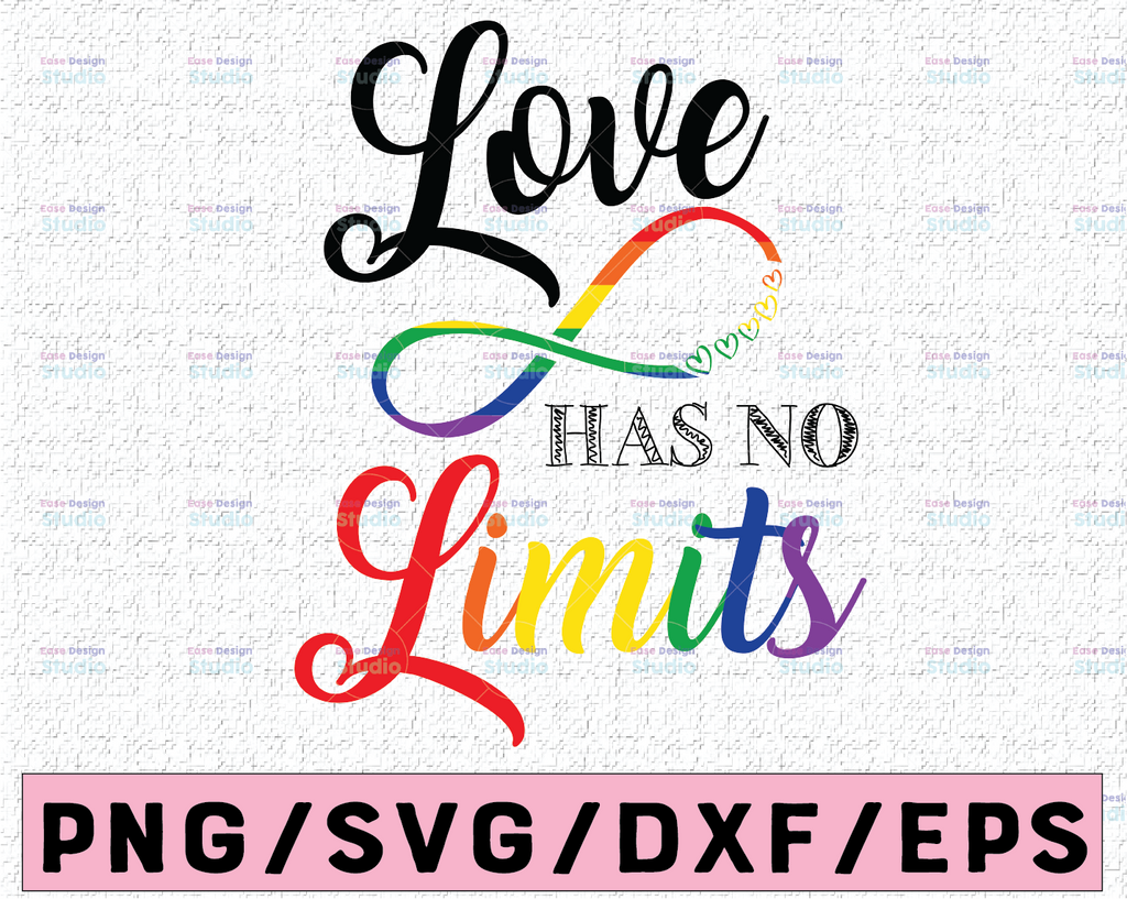 Love has no limits SVG Cut File | Lesbian download | Gay pride cricut | Rainbow personal & commercial use | Gay Pride svg | Rainbow svg