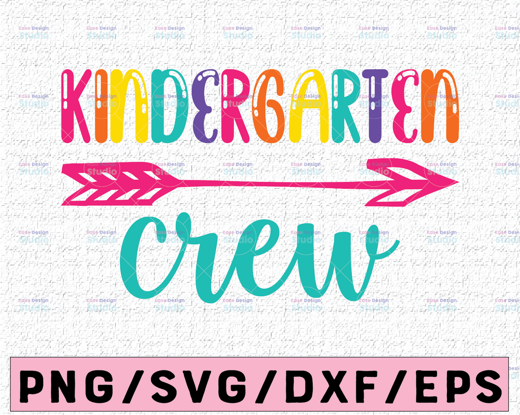 Kindergarten Crew svg, Kindergarten svg, School svg, School Crew svg, Grade Crew svg, Teacher svg, Elementary School svg, School svg Files