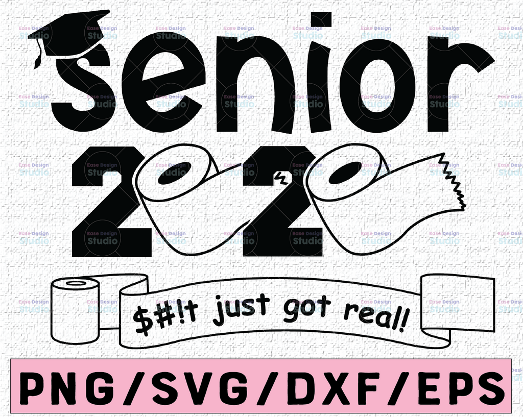 Senior 2021 SVG, Just Got Real svg, Tissue 2021 svg, Graduation 2021 svg, SVG, DXF, & png Cutting File