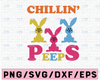 Chillin with My Peeps Png- Easter Png- Marshmallow Bunnies Png- Easter Bunny Png- Cute Spring Svg Printing  Png