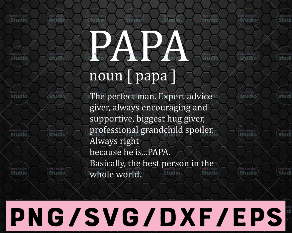 Papa Definition, Papa Svg, Grandpa Definition, Father's Day Gift, Papa Wood Sign, Cut Files, Svg Files, Svg, Png,Jpg,Silhouette, Cricut