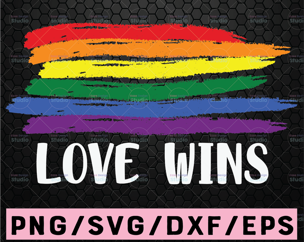 Rainbow Svg - Love Wins SVG - Rainbow Vector - Pride Svg - Gay Svg - Love is Love Svg - Gay Pride Svg - Lgbtq Svg - Pride Svg Files