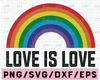 Love is Love Svg, Gay pride cut files,Rainbow svg, Love quote cut file, LGBT cut file, gay love heart cut file, cricut, silhouette