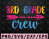 3rd Grade Crew svg, 3rd Grade svg, Third Grade svg, School svg, School Crew svg, Grade Crew svg, Teacher svg, Elementary School svg, dxf