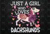 Just A Girl Who Loves Dachshunds Dog School Gift PNG sublimation design downloads, digital download Dachshunds Dog