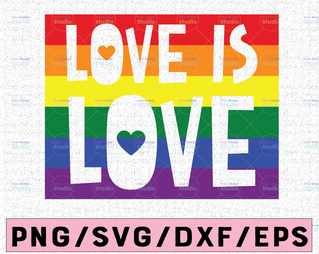 Love is Love Flag Svg, Gay pride cut files, Love quote cut file, LGBT cut file, gay love heart cut file, cricut, silhouette