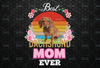 Best Dog Mom Ever Dachshund Floral Retro Lover Mother PNG, Best Mother Day Png, Floral Retro Lover, Mother Day