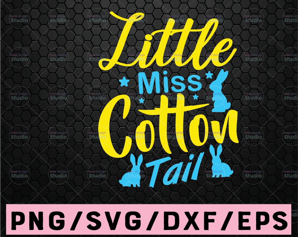 Little Miss Cotton Tail SVG digital cut file for htv-vinyl-decal-diy-plotter-vinyl cutter-craft cutter- SVG - DXF & Jpeg formats