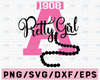 Pretty Girl digital file, AKA svg, png dxf download