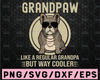 Grandpaw svg, Grand Paw Like A Regular Grandpa But Cooler svg, Paw Father's day Svg, Cricut and Silhouette.