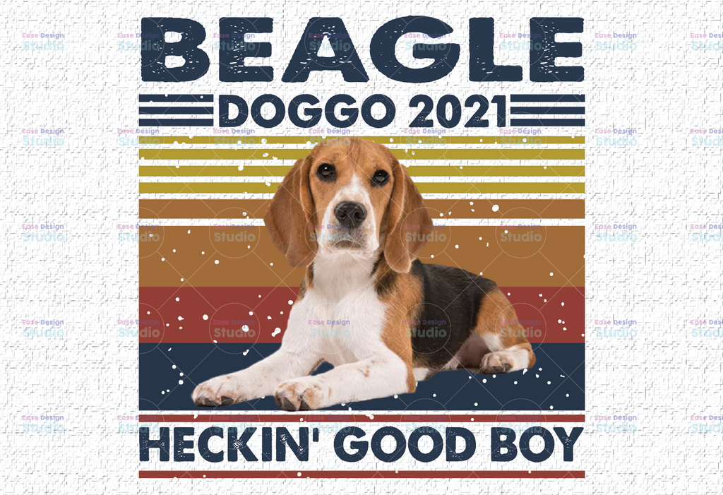 Beagle Doggo 2021 Heckin Good Boy Vintage PNG, Beagle Sublimation Png Digital Download, Beagle sublimation download