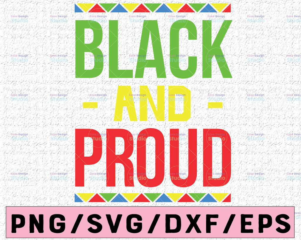 Black and Proud Swoosh Black History Month SVG Text SVG, African American Cricut or Silhouette Cut File