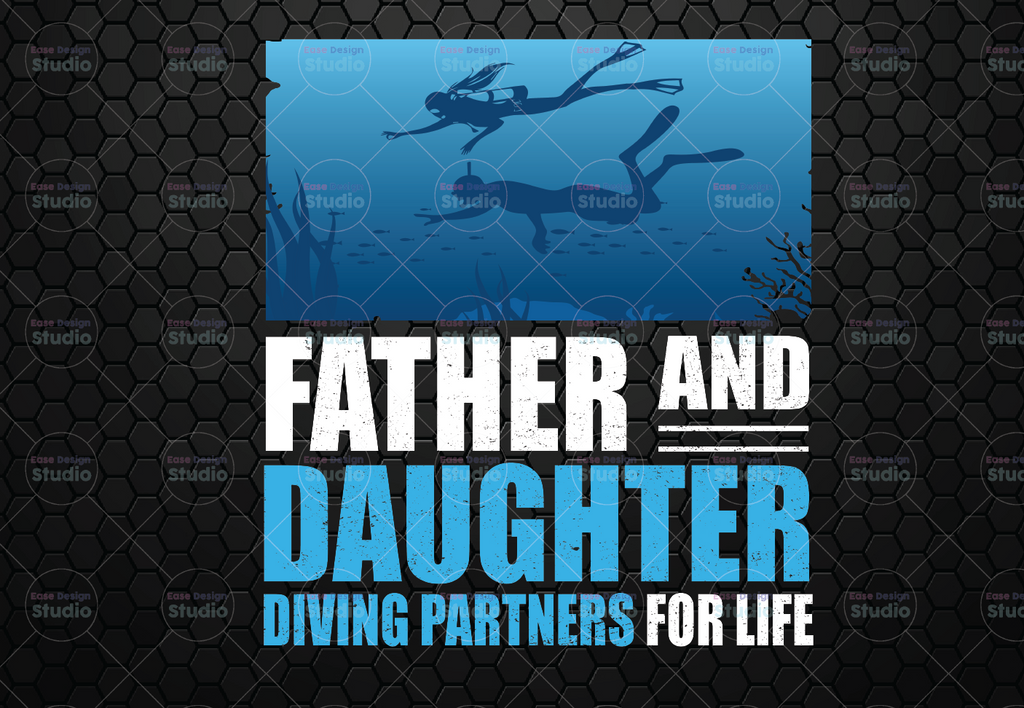 Father Daughter Diving Partners For Life Scuba Diving Png, Diving Png, Matching Daughter Father , Diving Vintage, Diving Lovers Png, Gift For Dad, Fathers Day Png