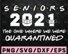 Seniors 2021 The One Where They Were Quarantined Graduation Day Class of 2021 Silhouette SVG PNG Cutting File Cricut Digital Design