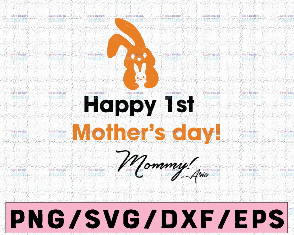 Bunny Happy Mother's Day svg, Bunny svg, Easter Gnome svg Happy easter svg, Easter Day, Mum, Mothers Day, Sublimation Design Svg Png