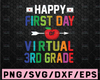 Happy First Day of Third Grade SVG PNG DXF cut files, Back to School Shirt, Teacher Shirt, 3rd Grade Design, Girl, Boy, Cricut, Silhouette