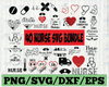 40 Nurse svg bundle, nurse quotes and saying,heart stethoscope svg,nurse monogram frame svg,pdf,eps,dxf for cricut,silhouette cameo,vinyl decal