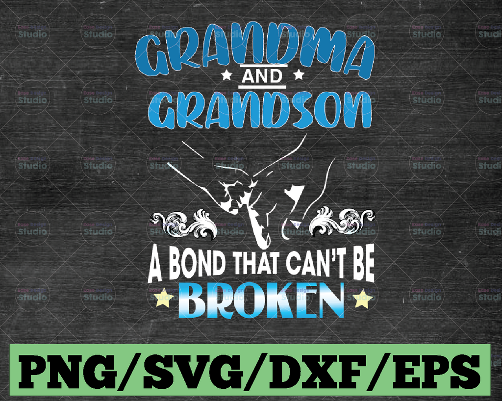 Grandma and Grandson Bond That Cant Be Broken SVG, DXF, png, jpg, Grandma Mother's Day Gift, Mother's Day from kids