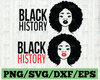 Black History Afro SVG Black Woman Words in Afro Natural Hair Cutting File for Cricut and Silhouette