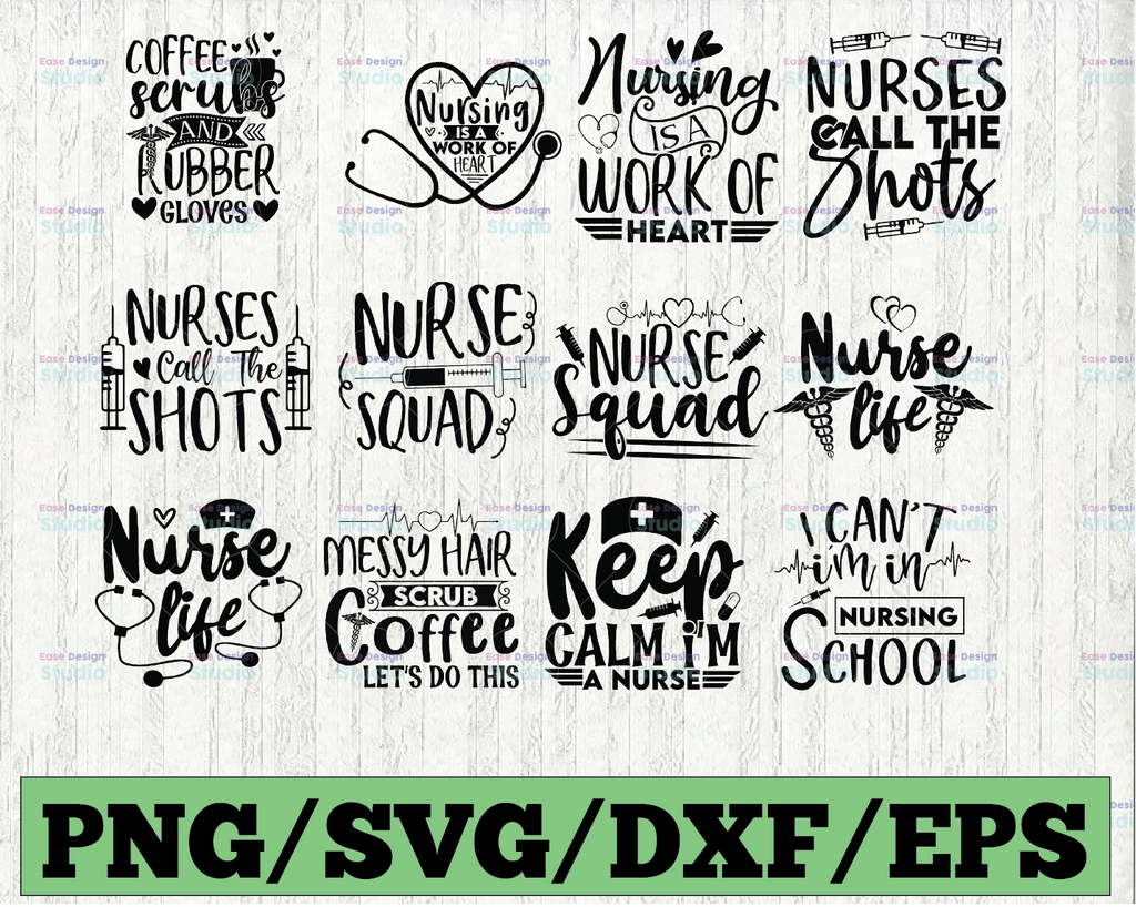 Nurse Bundle SVG / Cut File / Cricut / Silhouette / Clip art / Nurse life SVG / Nurse Shirt / Stethoscope SVG / Dxf