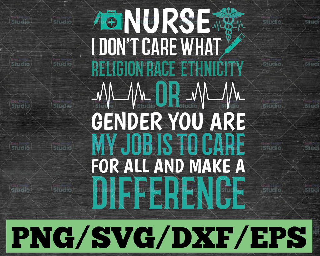 Fun Fact - I dont Care Svg Nurse Svg I Don't Care What Religion Race Ethnicity Svg Png Cut File