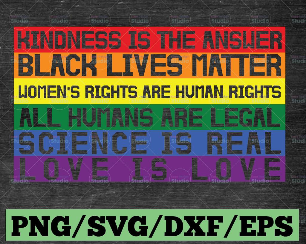 Black Lives Matter SVG, Love Is Love svg | Rainbow Flag | LGBTQ Pride | Cricut Files Silhouette Printable Clipart Vector Digital Download