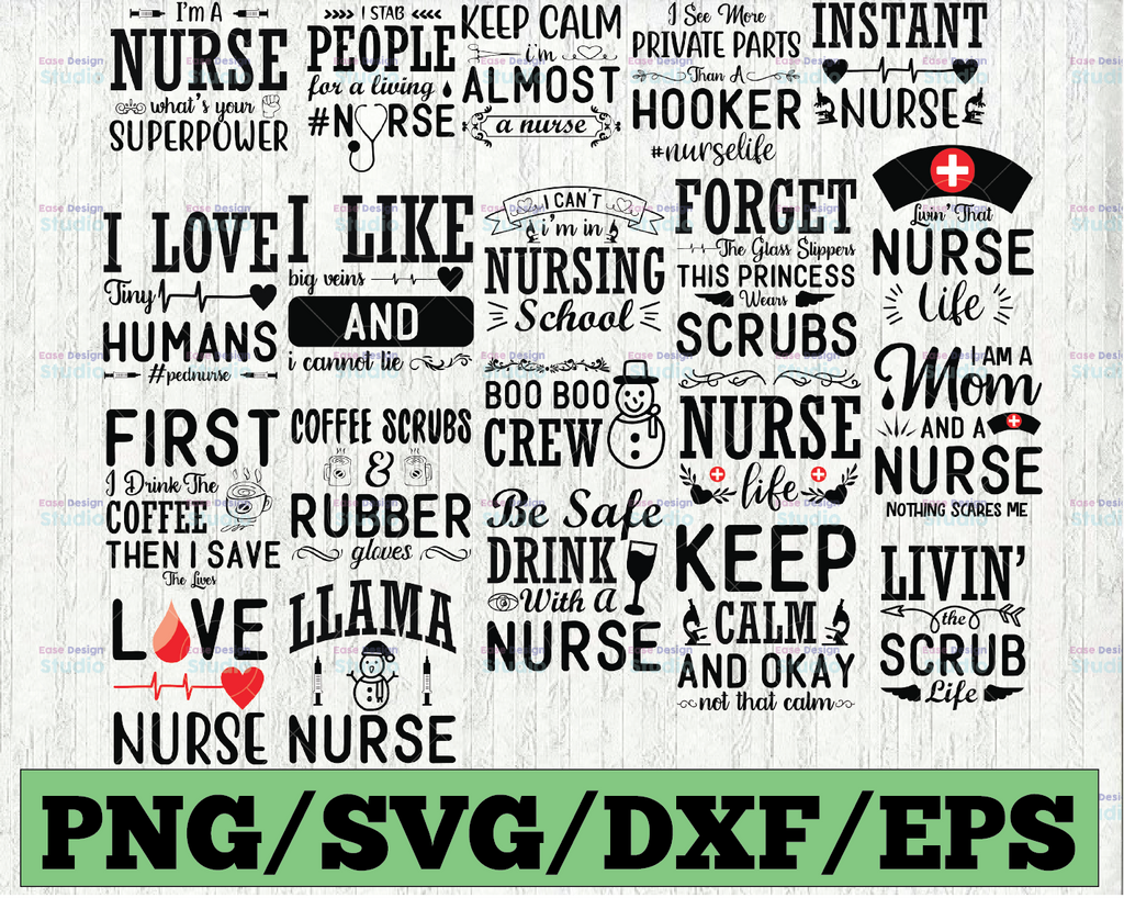 Nurse Quotes SVG Bundle | Cut File | clipart | printable | vector | Nurse Life Svg, Nursing Svg