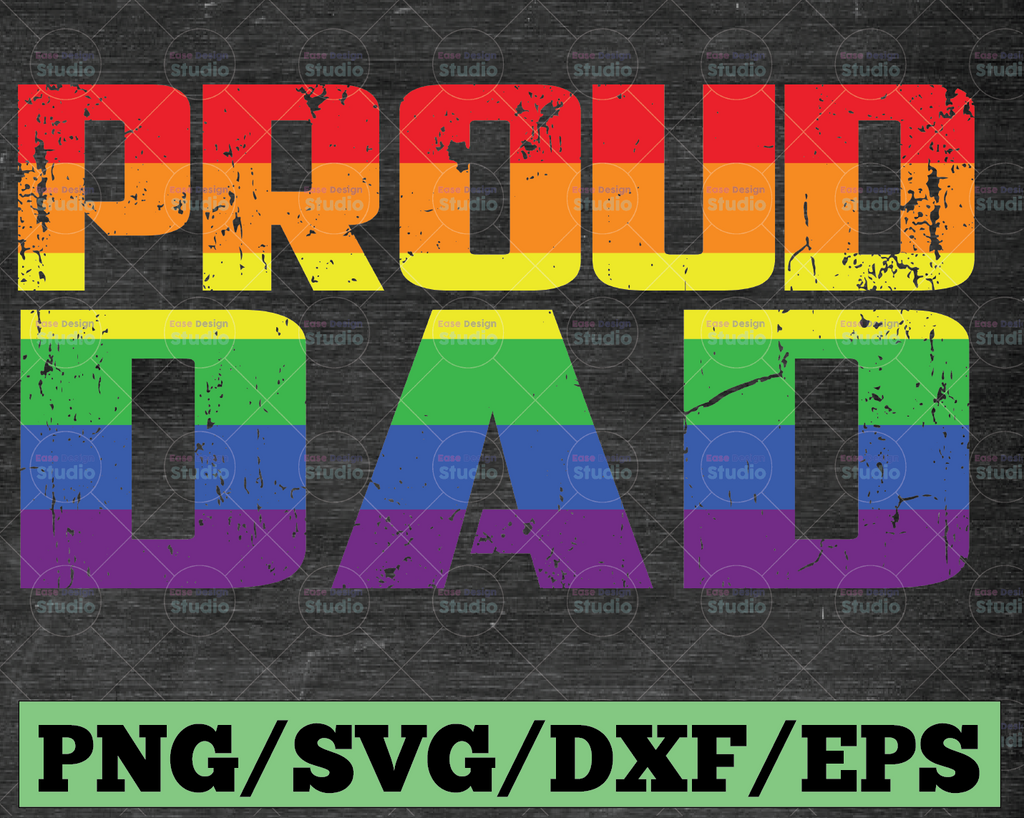 Lgbt Pride SVG Printable, Proud Dad Png, Lgbtq svg, Lgbt Png, Rainbow Pride svg, for cricut, silhouette, digital