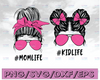 Momlife Svg | Mom Life Kid Life Svg | #Momlife Svg | #Kidlife Svg | Mom and Daughter svg | Messy bun skull svg | Momlife Png | Digital Files