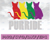 Pride Colorful LGBT Purride Svg, Support Lgbt Rights, Cat Lover Svg, Cat With LGBT, LGBT Awarenes, Equality Svg, Digital Cut Files