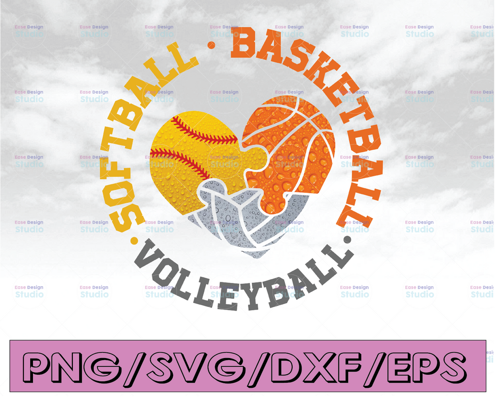 Softball, basketball, volleyball svg, dxf,eps,png, Digital Download