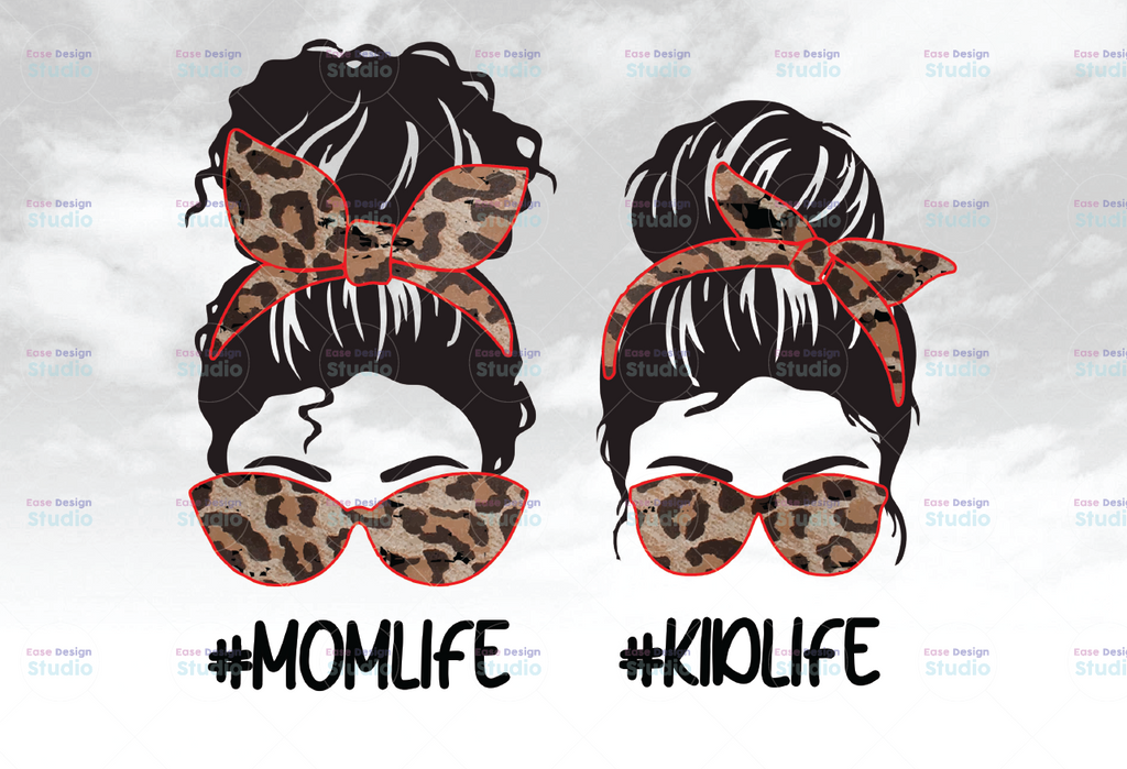 Leopard Mom Life Kid Life png, Funny Brown Leopard Designs, Family Matching Gift, Aviator Glasses, Sublimation Designs, Digital Downloads