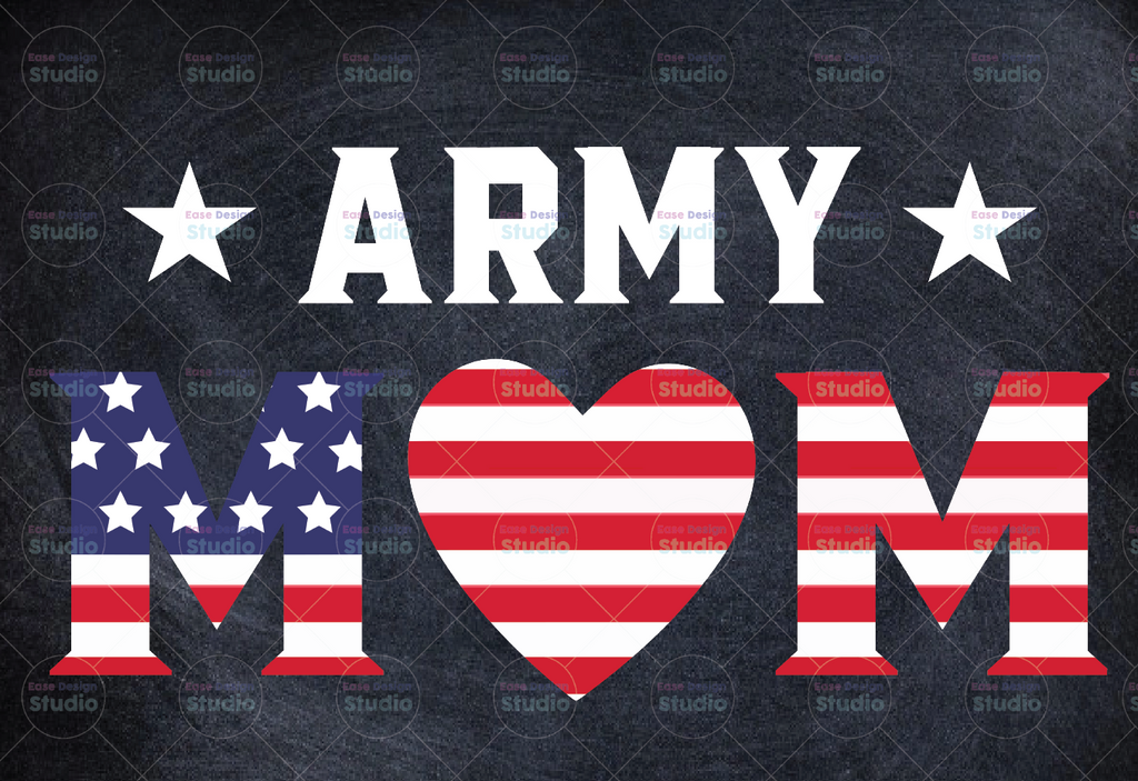 Army Mom American Flag | Sublimation Design Digital Download