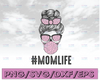 Mom Life Svg, PNG, PDF, Cricut svg, Silhouette svg, Leopard Mom Svg, Messy Bun mom, Momlife svg, Mom life Kid Life Png