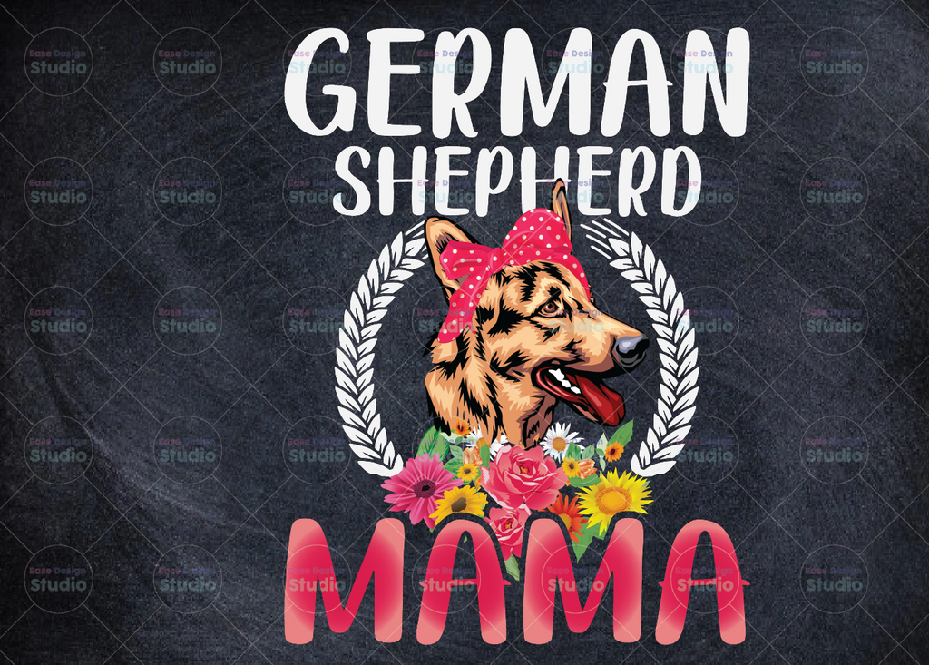 Dog Mom German Shepherd MaMa PNG design, Dog Mom sublimation PNG, Transfers png designs, Dog mama png