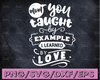 Mom You Taught By Example | SVG | PNG | EPS | Cricut | Silhouette | Cricut svg | Silhouette svg | Cut File | Mother's Day | Quotes | Love