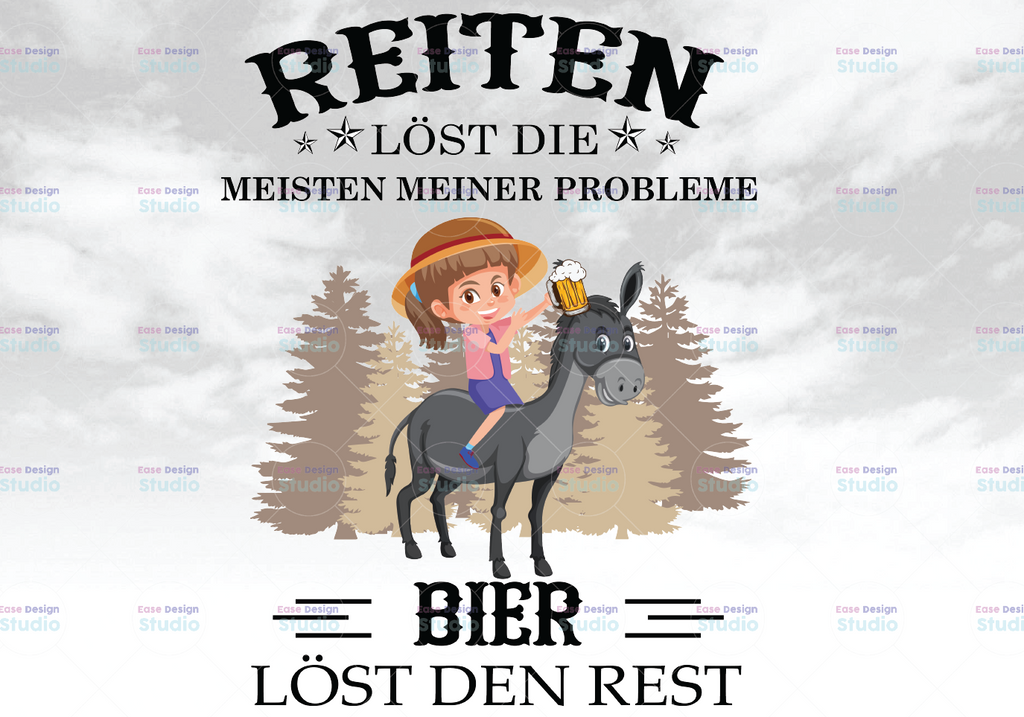 Girl Hourse Png, Hourse Png, Reiten Lost Die Meisten Meiner Probleme Bier Lost Den Rest Png, Digital Files