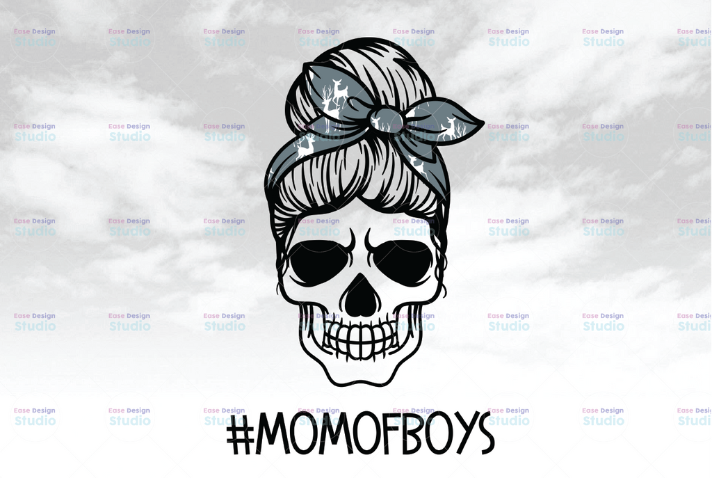 Mom Skull png, Messy bun skull png, Mom life png, Momlife skull png, Patriotic png