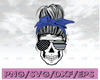 Police wife Svg Png designs downloads, skull policewife png, girl with messy hair bun with Headband Sunglasses graphics clipart