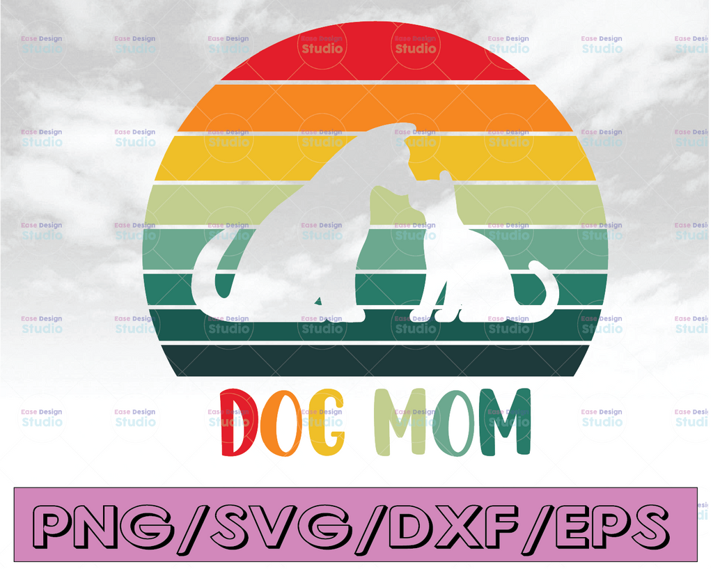 Dog Mom SVG, Dog Mama svg, dxf and png instant download, Floral Wreath, for Cricut and Silhouette, pet Mom svg, dog lover svg, fur mama svg