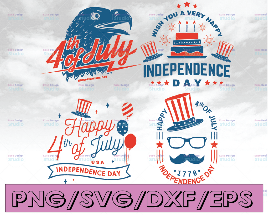 4th Of July SVG Bundle / Cut Files / Clip art  / Independence Day / Patriotic Svg / America Svg / Veteran Svg / USA SVG