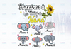 Personalized Name Happiness Is Being A Nana Png, Mother's Day Png Printable, Grand kids Elephant Png Download, Digital Print Design