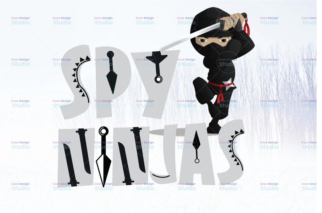 Funny Spy Gaming Ninjas png, Game Wild With Clay Png, Spy Ninjas png Sublimation