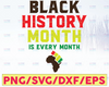 Black History Month Is Every Month SVG, PNG file, digital download