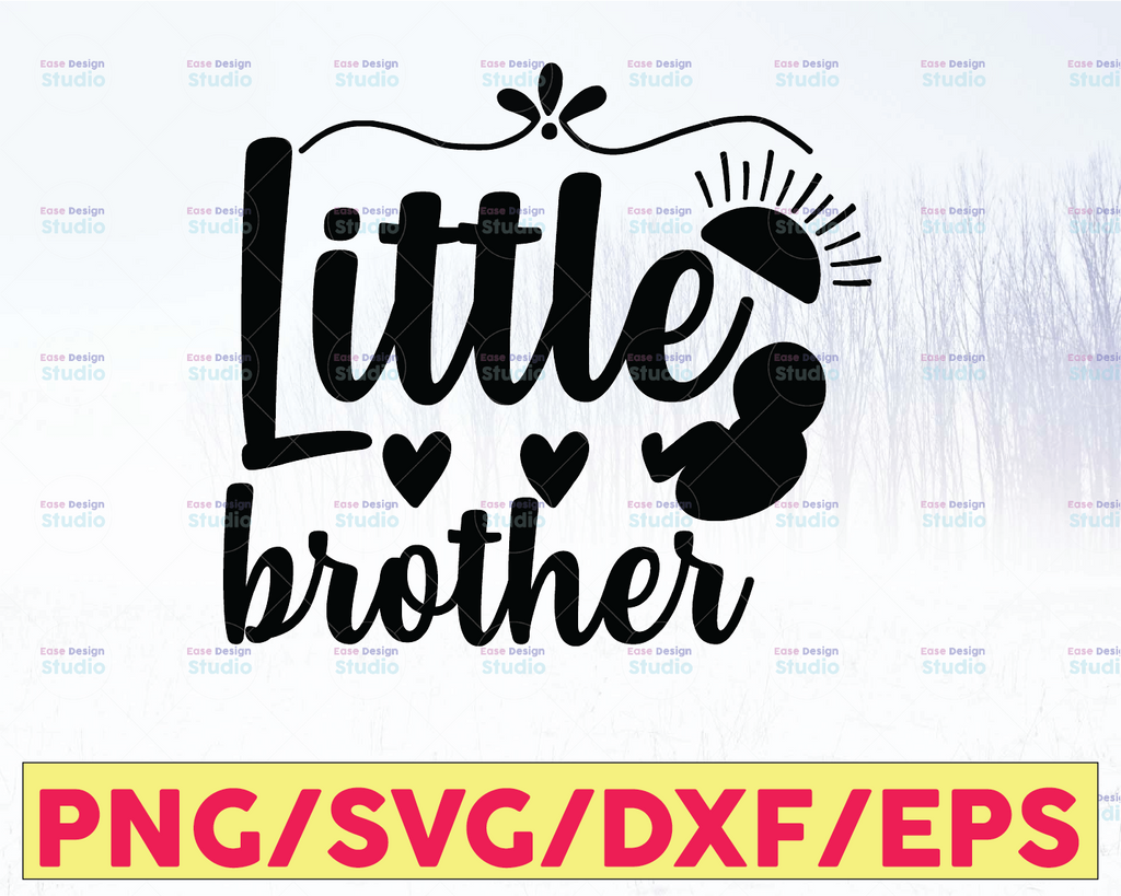 LITTLE BROTHER SVG, Litttle brother png, Cut File, digital file, svg, kids svg, baby svg , brother svg, silhouette, cricut, pdf, eps