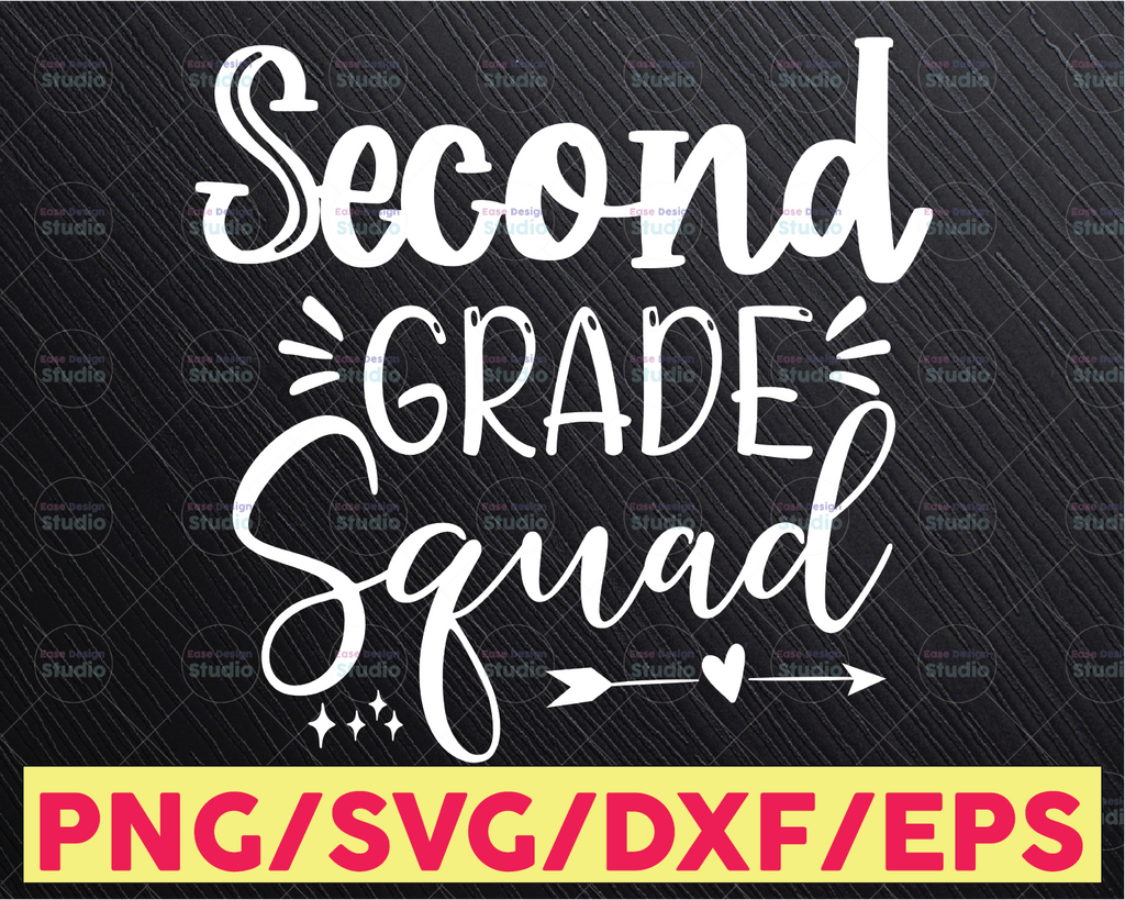 Second Grade Squad SVG, Back to School svg, School svg, Teacher svg, 2nd Grade svg, Tribe, Squad svg, Students svg, Cut File