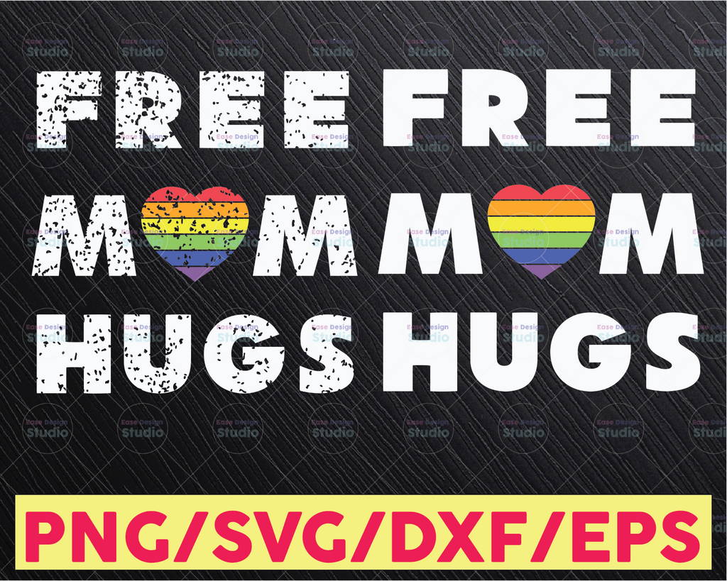 Free mom hugs Svg, LGBT Svg, Pride Svg, Cricut File, Silhouette, LGBT Pride Svg, Mom Svg, Mother's Day Svg, Cricut File, Clip Art